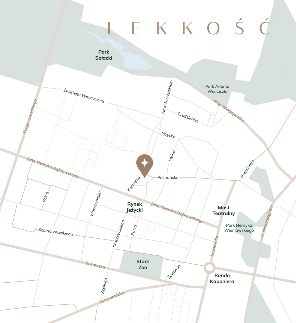 Mapa lokalizacji inwestycji na Jeżycach